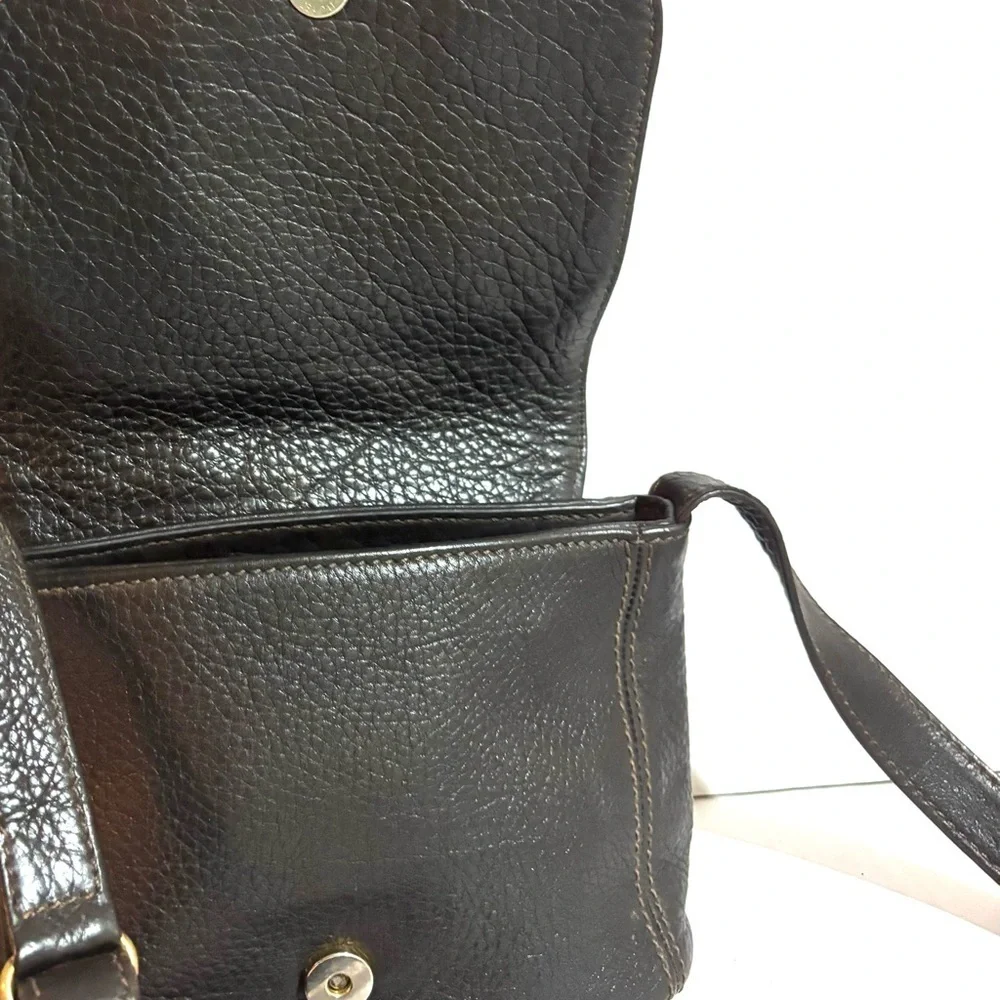Coach vintage black leather crossbody handbag